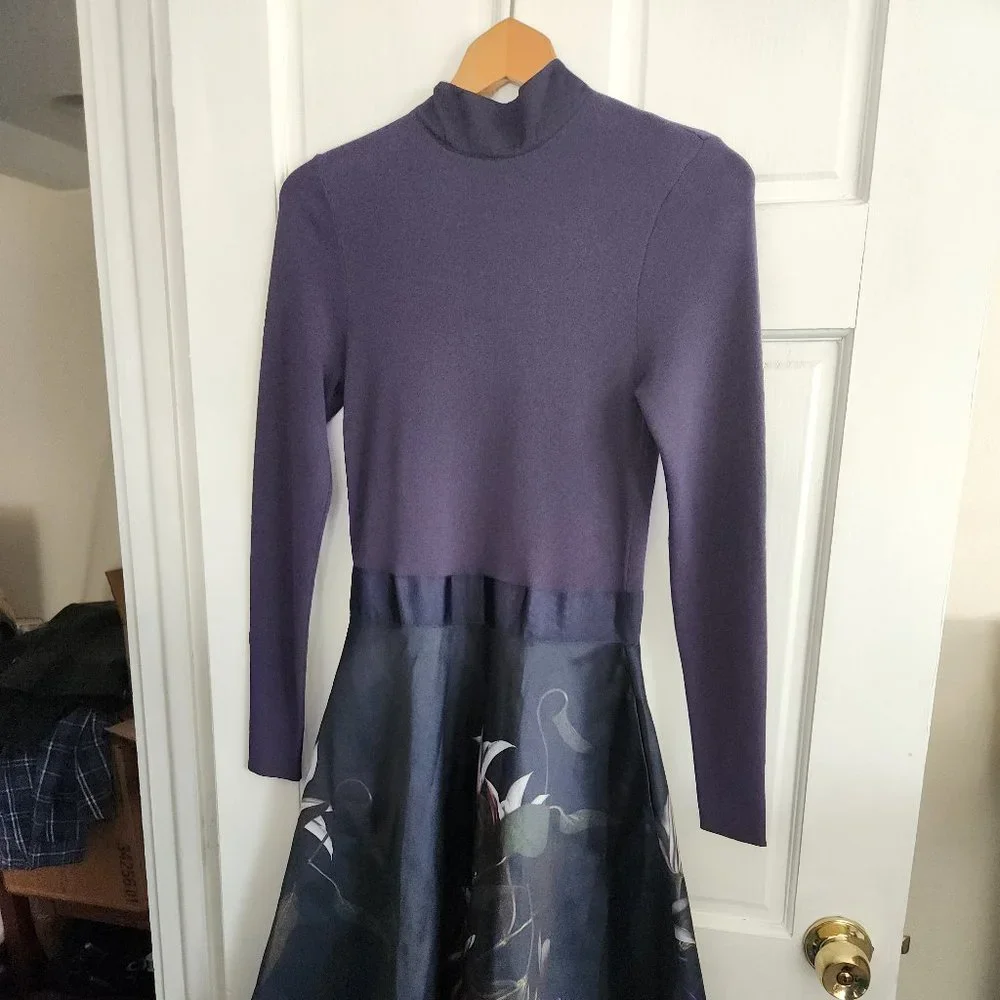 Ted Baker Dominaa Dress Floral Long Sleeve Dress Ted Size 2 ,US Size 6 - Picture 3 of 13
